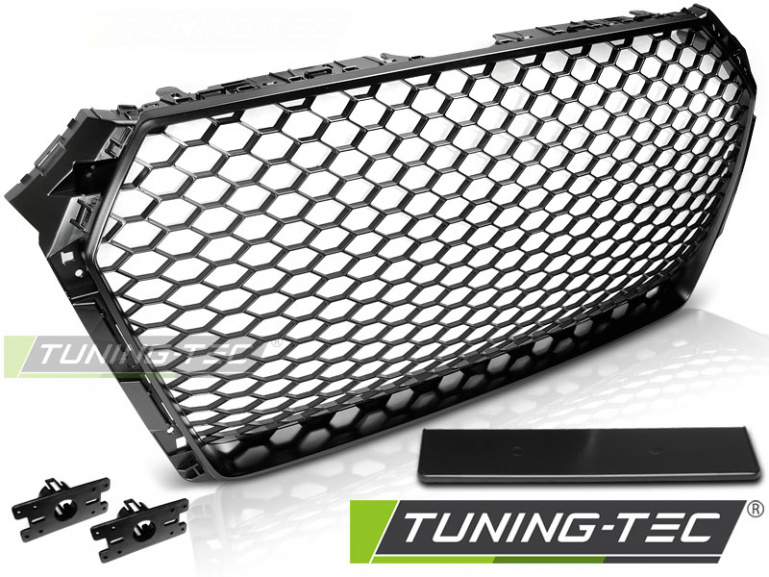Upgrade Sportgrill / Kühlergrill für Audi A4 B9 (8W) 15-19 matt schwarz in Wabendesign